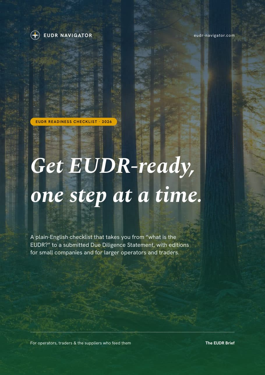First page of the EUDR Readiness Checklist PDF